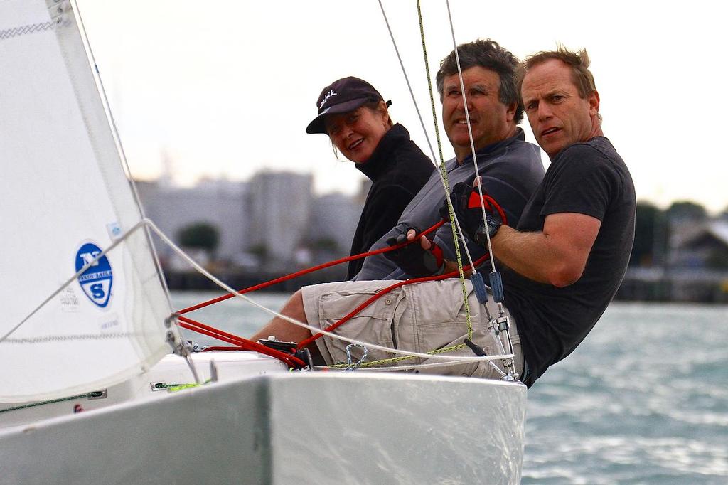 IOlympic Silver medalist Leslie Egnot (helm) - Etchells Invitation Series - November 12, 2013 © Richard Gladwell www.photosport.co.nz